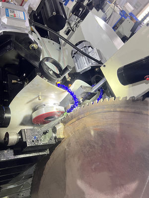 LDX-028A ثلاثي المحور / خمسة محور CNC حلقية الشفرة شفرة رأس طحن مزدوج الزاوية الجانبية آلة طحن العجلات
