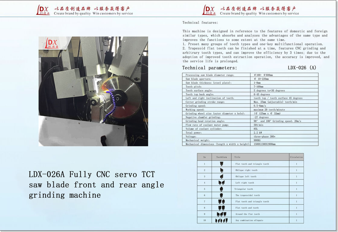 Ull CNC سيرفو تغذية TCT شفرة شفرة طحن مع أسنان السلم LDX-026A