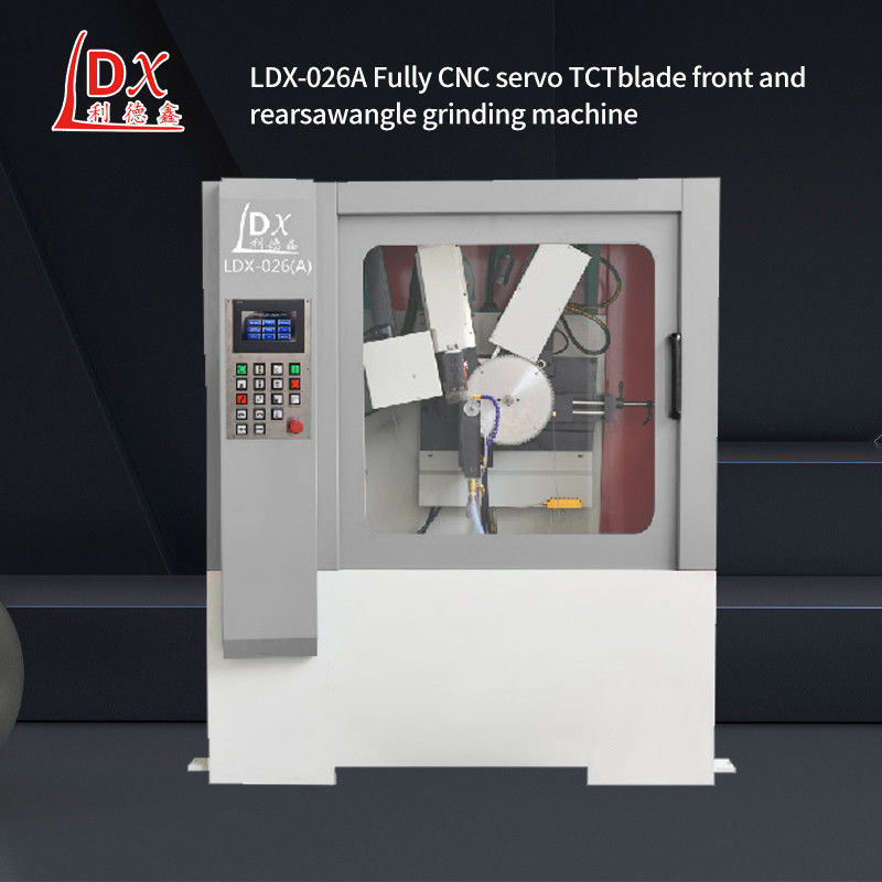 LDX-026A مغلقة بالكامل CNC شفرة دائرية الشفرة الأمامية والخلفية زاوية طحن آلة